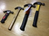 (4) Assorted Claw Hammers