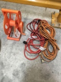 Lot Of Extension Cords And Cord Reel