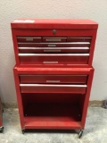 Rolling Red Tool Box With Key