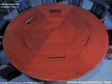 7ft. Atlanta Enriched Walnut Round Conference Table