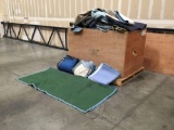 Large Crate of ULINE and Other Assorted Heavy Duty Moving Blankets