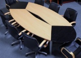 10ft. Miami Natural Maple Racetrack Shape Conference Table
