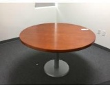 Lot Qty of 7 Capetown Cherry Gold Round Meeting Tables 39