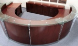 15ft. San Diego Enriched Walnut Reception Desk