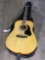 Silvertone Acoustic Guitar And Caring Bag