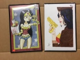 (2) Custom DC Wonder Woman Pictures Autographed By Artist ***COMIC-CON***