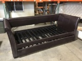 Brown Leather Day Bed With Trundle