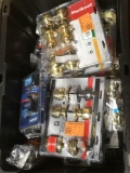 Large Plastic Bin Lot of Assorted Kwikset Door Knobs/Handles