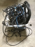 Plastic Bin Lot of Assorted Various Cables and Wires