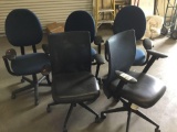 Lot Of Adjustable Rolling Office Style Chairs