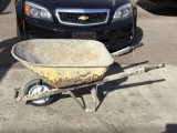 Metal Wheelbarrow w/Wood Handles