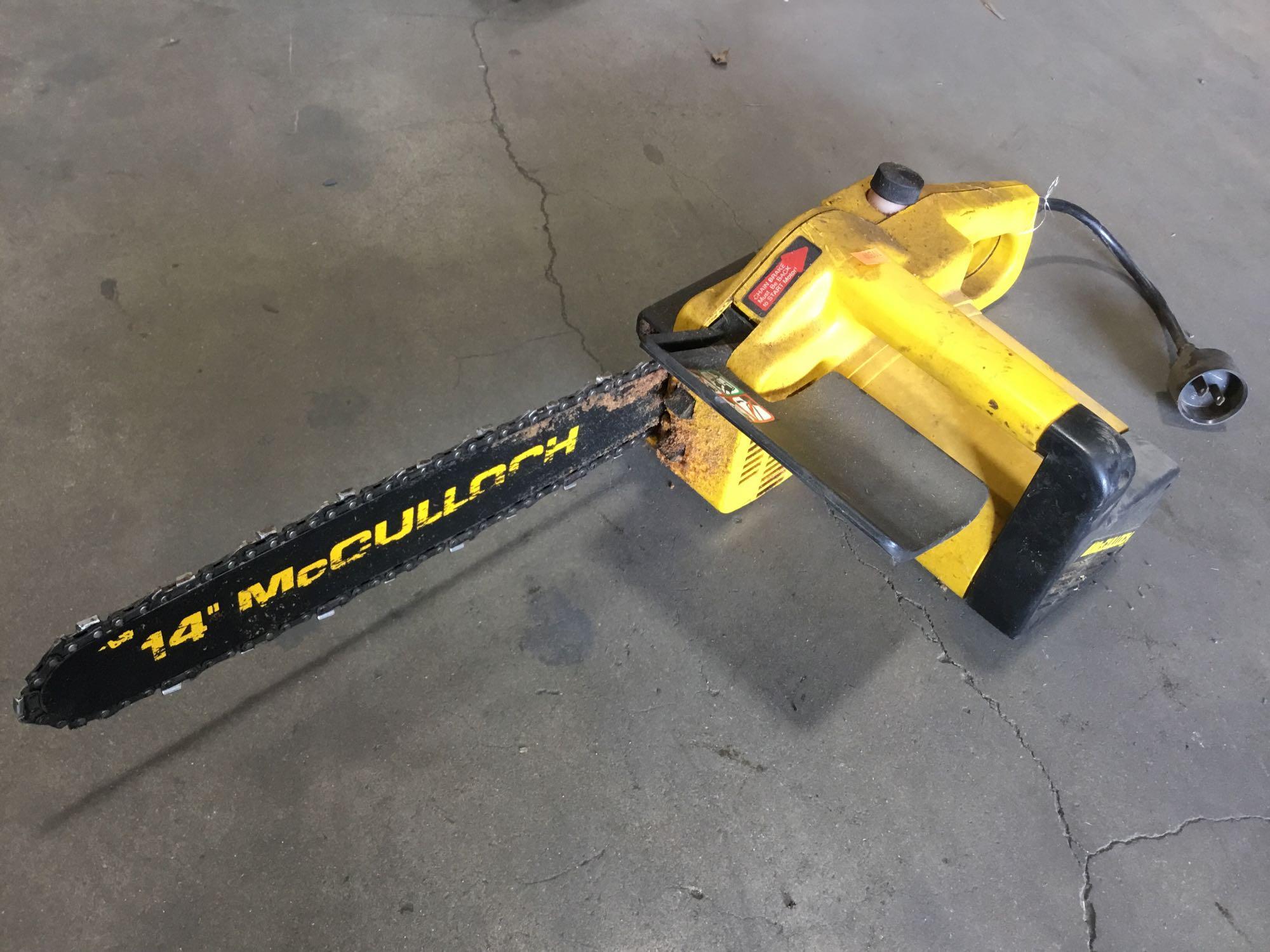 Mcculloch electric chainsaw 2.5 hp deals