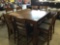 Samson International Square Wooden Bar Height Table With (8) Chairs And (1) Leaf