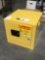 (1) Eagle 2. Gallon Yellow 18 Gauge Steel Benchtop Safety Storage Cabinet