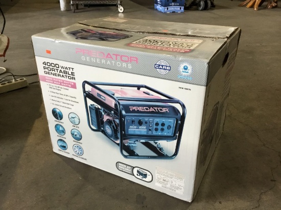 Predator Generator 4000 Watt Max Portable Generator ***NEW IN BOX***