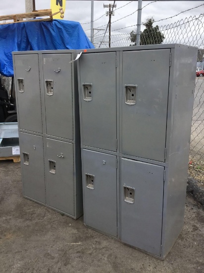 (2) 4-Door Metal Lockers