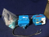 Lot of Asahi A87WJ Electric Actuators with 1in. NPT Double Union PVC Ball Valves 115V AC