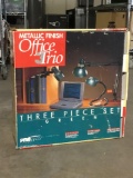 Metallic Finish Office Trio