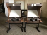 (2) Indus Super Carrel Motorized Film Readers