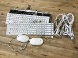 Lot of Assorted Apple Keyboards, Mouses and Power Cords