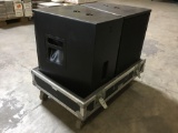 A and S Flight/Road Case With (2) 15in. Live Sound Speakers