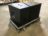 A and S Flight/Road Case With (2) 15in. Live Sound Speakers