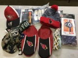 Lot of Assorted Licensed NFL Apparel, Collectibles Etc.