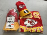 (2) NFL Apparel Youth M Kansas City Chiefs Hat and T-Shirt Sets