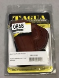 Tagua Brown-Leather Walther PPK Left-Handed Open Top Paddle Holster