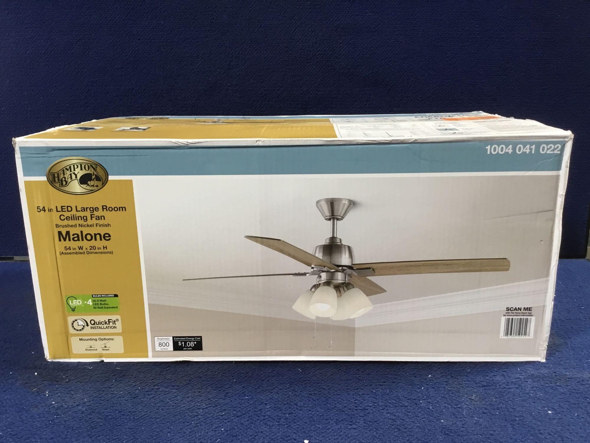 Hampton Bay 52in Malone Large Room Ceiling Fan Estate