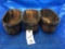 (3) Small Wooden Planters