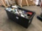 Large Plastic Bin of Assorted Household Items