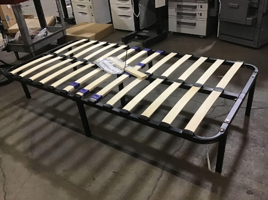 Metal Base Slate Tension Adjustable Twin Bed Frame