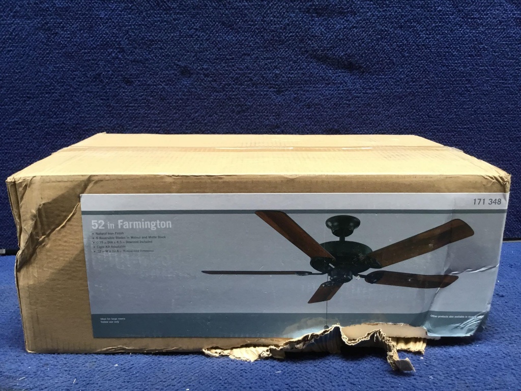 Lot 52in Farmington Indoor Ceiling Fan Proxibid Auctions