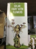 (6) Solar Fairies With Flowers Outdoor Decorations