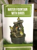 (4) Water Fountains With Birds Outdoor Decorations