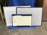 Lot of (2) Dry Erase Boards and (1) Cork Board