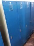 1 set of 3 blue lockers