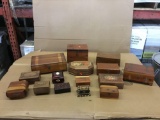 Lot of Small Wooden Keepsake Boxes