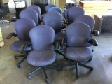 Lot of (16) Assorted Fabric Rolling Office Chairs