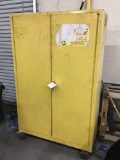 Metal 3-Shelf Flammable Storage Utility Cabinet w/Contents