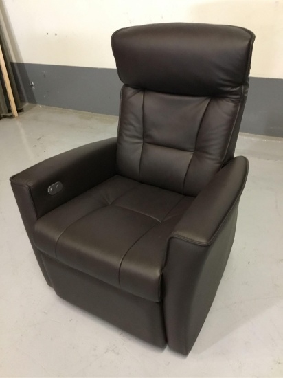 Fjords USA Inc. Ulstein Large Wall Saver Havanna Leather Recliner