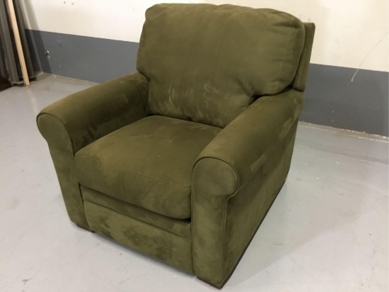 American Leather Push-Back Hannah Moss Green Microfiber Fabric Recliner