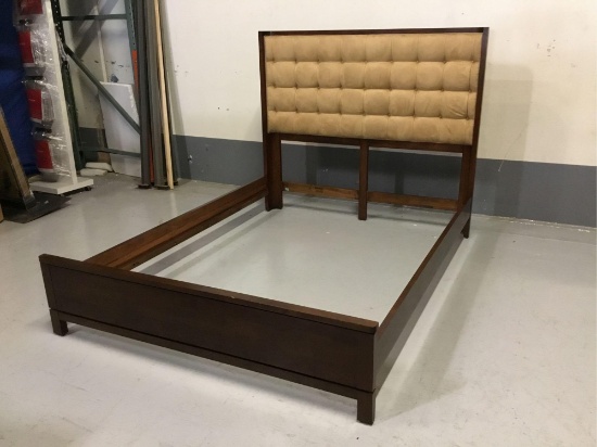 American Leather Queen Bed Frame and Leather Headboard