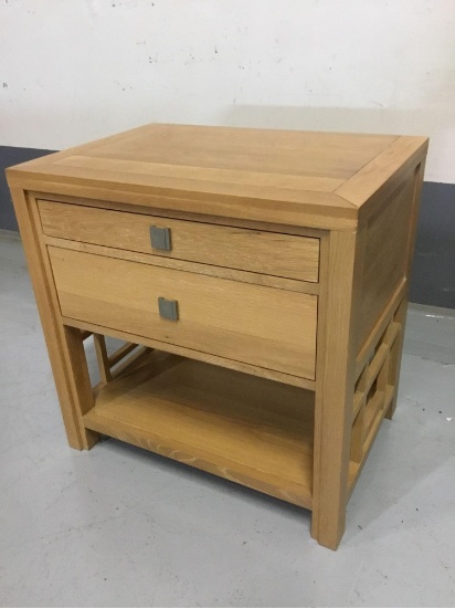 Cambridge Mills 2-Drawer Solid Wooden End Table