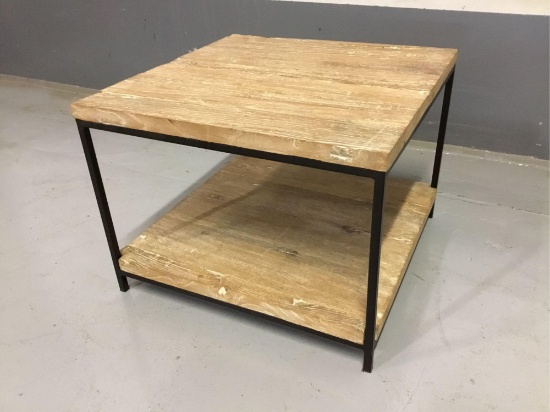 Natural Wood End Table