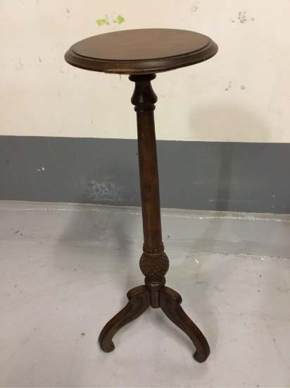 Round Cane/Rustic Wooden Pedestal