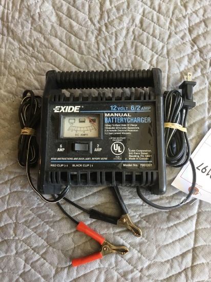 Exide 12 Volt 6/2 AMP. Manual Battery Charger | Heavy Construction  Equipment Light Equipment & Support Tools Hand Tools | Online Auctions |  Proxibid