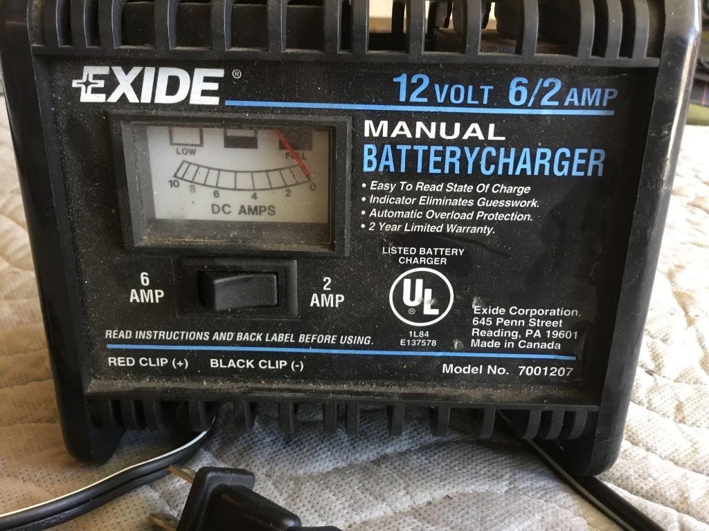 Exide 12 Volt 6/2 AMP. Manual Battery Charger | Heavy Construction  Equipment Light Equipment & Support Tools Hand Tools | Online Auctions |  Proxibid