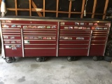 Large 28 Drawer Snap-On Tool Box With Stainless Steel Top In Cranberry***NO KEYS***